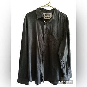 Dark blue Banana Republic men dress long sleeve tailored slim fit shirt